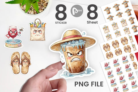 Sticker Sarcastic Summer Gear Vibes Sublimation artnoy 