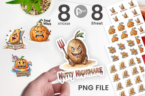 Sticker Sarcastic Tropical Fruit Pumpkin Sublimation artnoy 