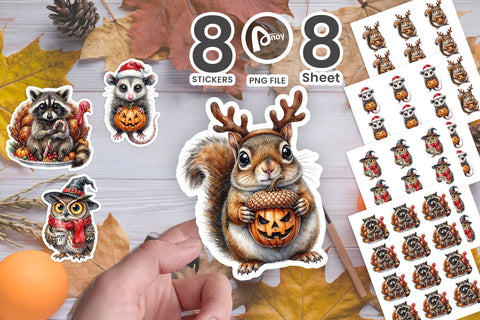 Sticker Sarcastic Woodland Holiday Animals Sublimation artnoy 
