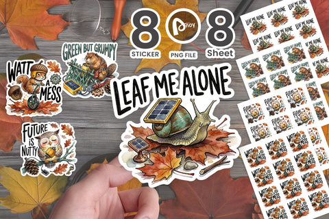Sticker Sardonic Eco Woodland Animals Quote Sublimation artnoy 