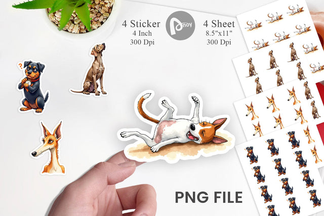 Sticker Sass & Side-Eye Judgmental Dog Sublimation artnoy 