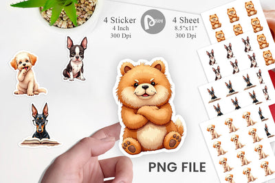Sticker Sass & Side-Eye Judgmental Dog Sublimation artnoy 