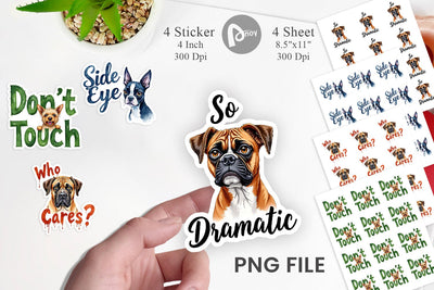 Sticker Sassy Attitude Ugly Cute Dog Quotes Sublimation artnoy 