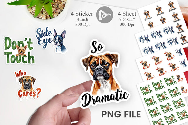 Sticker Sassy Attitude Ugly Cute Dog Quotes Sublimation artnoy 