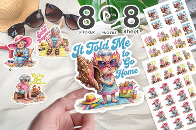 Sticker Sassy Disapproving Sunshine Grandma Sublimation artnoy 