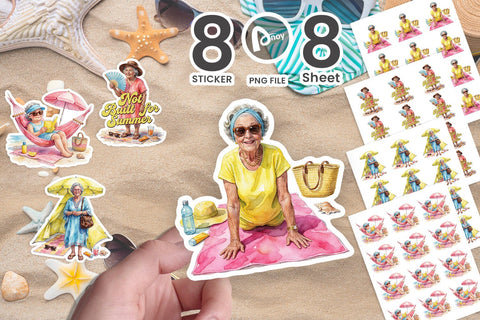 Sticker Sassy Disapproving Sunshine Grandma Sublimation artnoy 