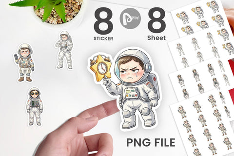Sticker Sassy Introvert Astronaut Sublimation artnoy 