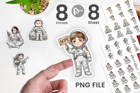 Sticker Sassy Introvert Astronaut Sublimation artnoy 