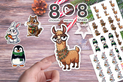Sticker Sassy Judging Festive Critters Sublimation artnoy 