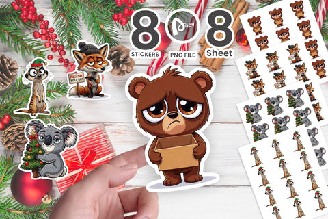 Sticker Sassy Judging Festive Critters Sublimation artnoy 
