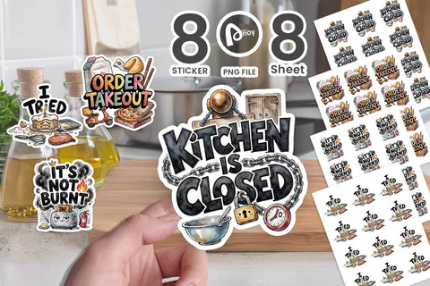 Sticker Sassy Kitchen Cooking Meltdowns Quote Sublimation artnoy 