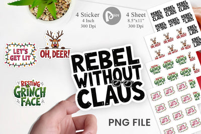 Sticker Sassy Reindeer Games Sublimation artnoy 