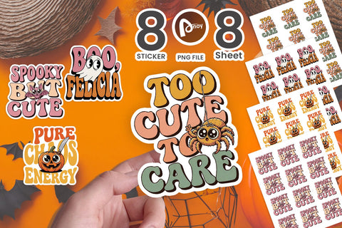 Sticker Sassy Spooky Babe Retro Halloween Sublimation artnoy 