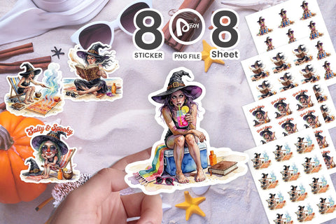 Sticker Sassy Witch Beach Vacation Meltdown SVG artnoy 