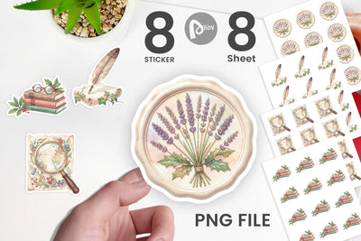 Sticker Sentimental Holiday Post Watercolor Sublimation artnoy 