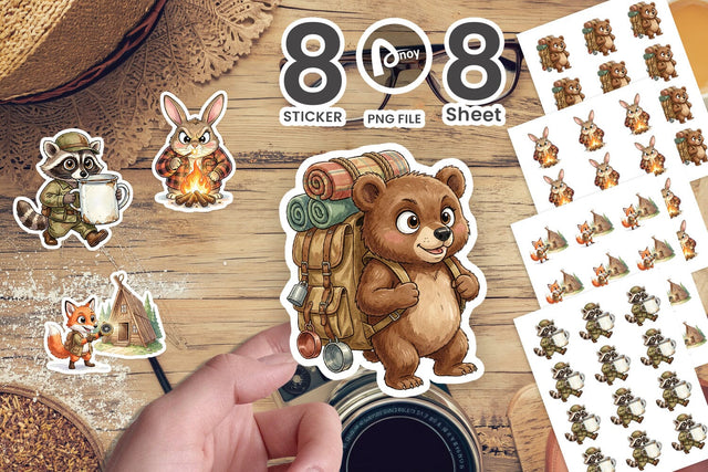 Sticker Serious Survivalist Animal SVG artnoy 