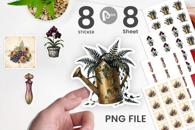 Sticker Sinister Tropical Goth Botany Sublimation artnoy 