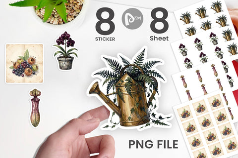 Sticker Sinister Tropical Goth Botany Sublimation artnoy 