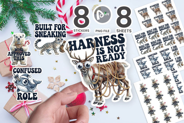 Sticker Snow Day Disasters & North Pole SVG artnoy 