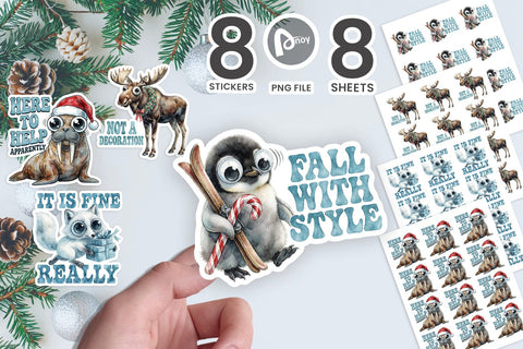 Sticker Snow Day Disasters & North Pole SVG artnoy 