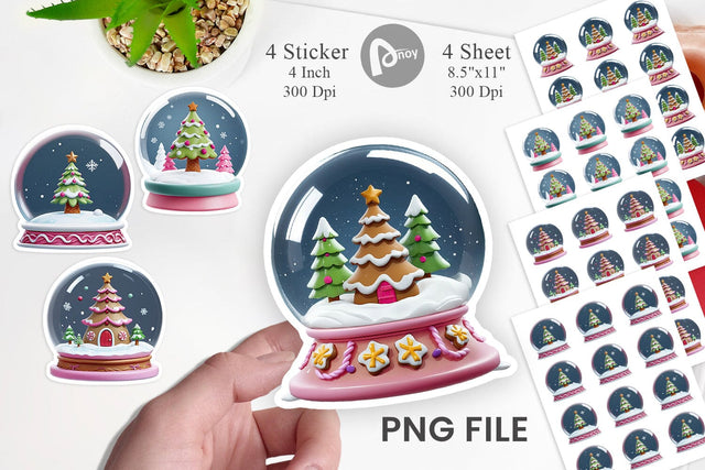 Sticker Snow Globe Sublimation artnoy 