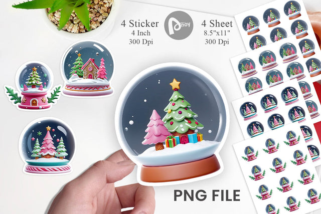 Sticker Snow Globe Sublimation artnoy 