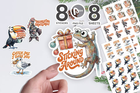 Sticker Snow Play Sled & Skate Catastrophes SVG artnoy 
