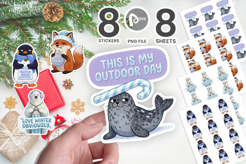 Sticker Snowday Sass Frosty Sarcastic Pets SVG artnoy 