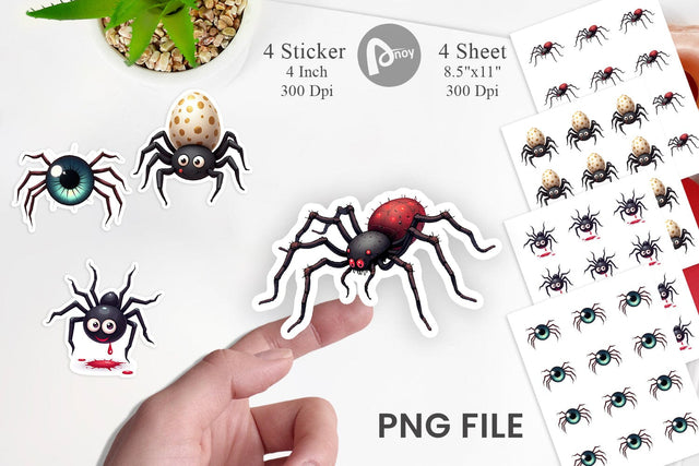 Sticker Spider Twists Sublimation artnoy 