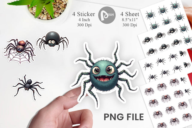 Sticker Spider Twists Sublimation artnoy 