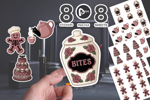 Sticker Spooky Gothic Sweets Bakery SVG artnoy 