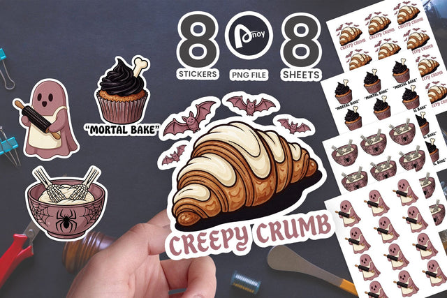 Sticker Spooky Gothic Sweets Bakery SVG artnoy 