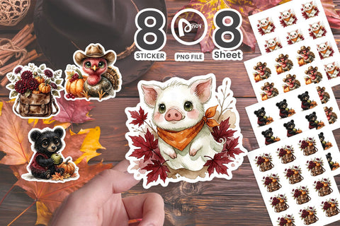 Sticker Spooky Homestead Harvest Animals SVG artnoy 