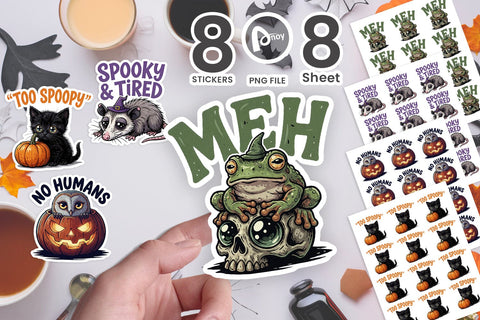 Sticker Spooky Introvert Social Anxiety Sublimation artnoy 