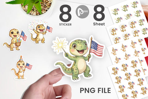 Sticker Spotted Starry Dino Watercolor Sublimation artnoy 