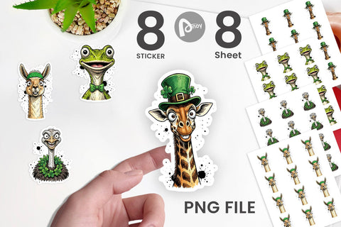 Sticker St Paddys Animal Charms Sublimation artnoy 