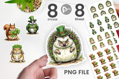 Sticker St Paddys Animal Friends Sublimation artnoy 