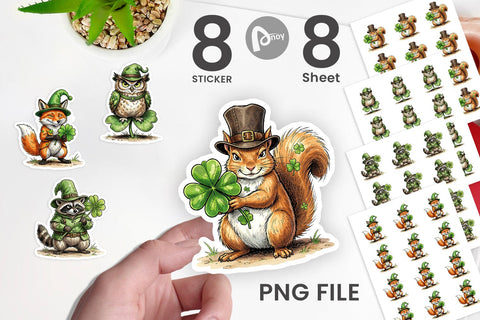 Sticker St Paddys Lucky Animal Sublimation artnoy 