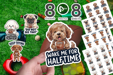 Sticker Stadium Lights Big Game Sarcastic Dogs SVG artnoy 
