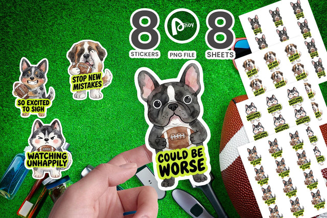 Sticker Stadium Lights Big Game Sarcastic Dogs SVG artnoy 