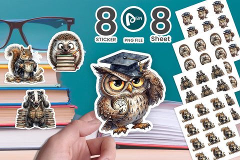 Sticker Stressed Library Animal Burnout Sublimation artnoy 