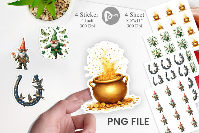 Sticker Subconscious Shamrock Dreamy Surrealist St. Paddy's Sublimation artnoy 