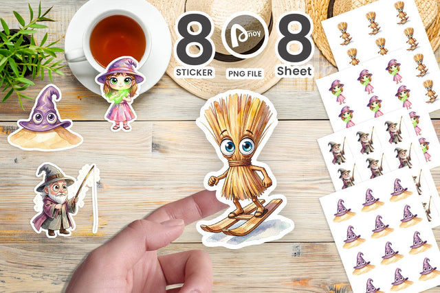 Sticker Sunburn Sorcery Summerween Sublimation artnoy 
