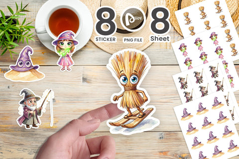 Sticker Sunburn Sorcery Summerween Sublimation artnoy 
