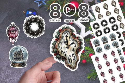 Sticker Surreal Psychedelic Melting Winter Sublimation artnoy 