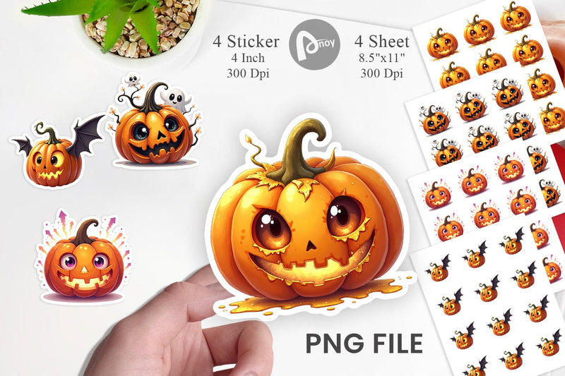 Sticker Surreal Pumpkins Sublimation artnoy 
