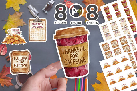 Sticker Thanksgiving Week Teacher Mood Board SVG artnoy 
