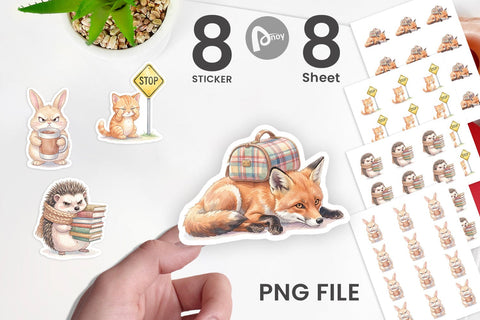 Sticker Tired Morning Commute Animal Sublimation artnoy 