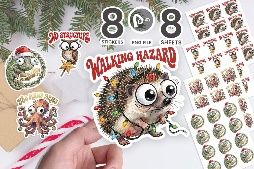 Sticker Designs Coloring Sticker Tree Decorating Meltdown Animals - So Fontsy