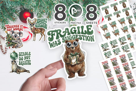 Sticker Tree Decorating Meltdown Animals SVG artnoy 